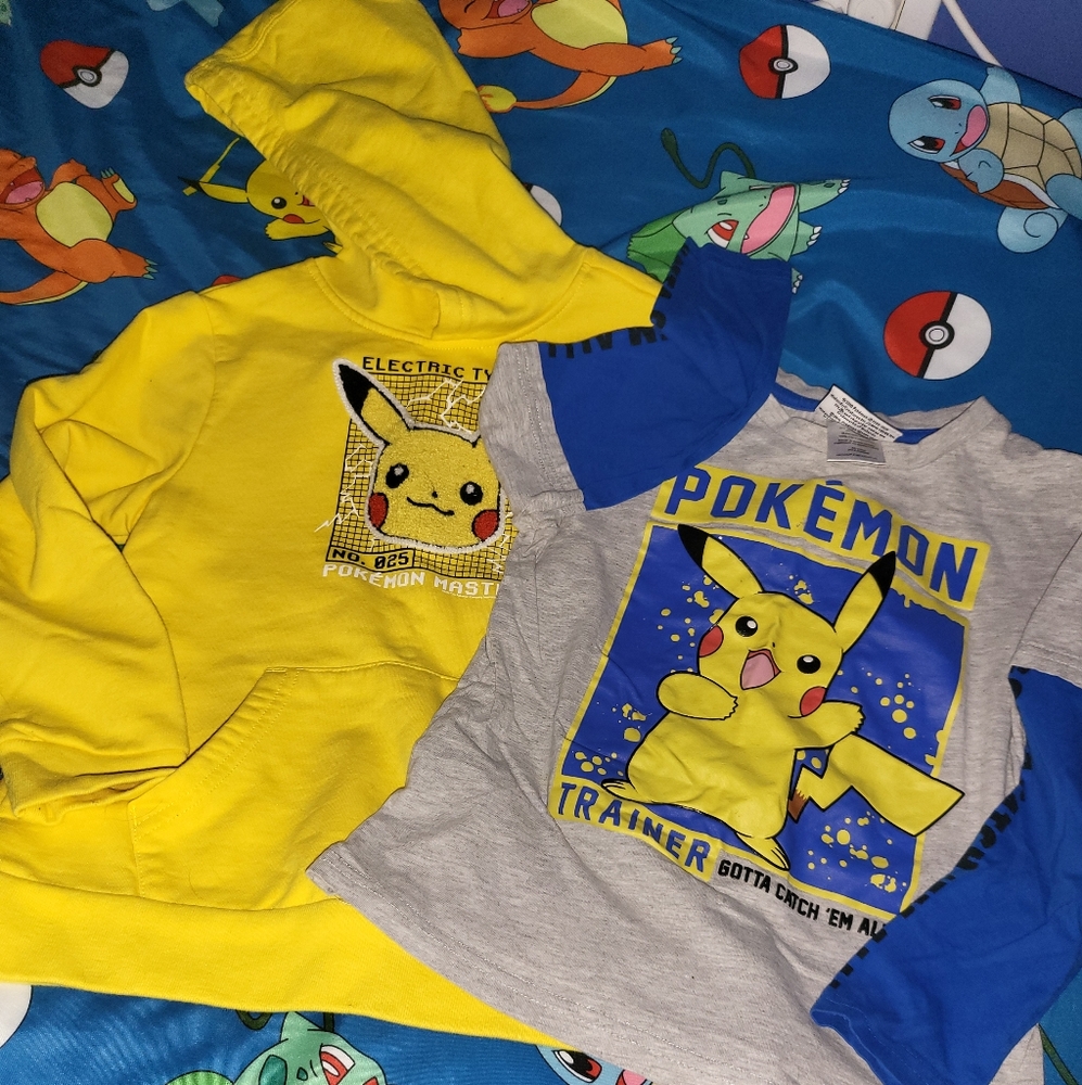 Pokémon Hoodie and long sleeve tshirt..